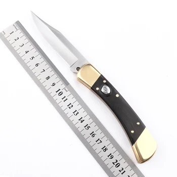 Складной нож из латуни 440C + Ручка из сандалового дерева Инструмент для кемпинга Охотничий карманный нож 110