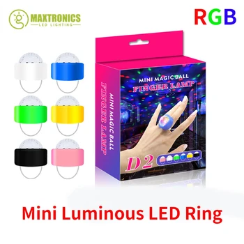 RGB Мини-светодиодный проектор с волшебным шариком для пальцев Версия батареи для KTV Disco Ball Bar Stage Party DJ Light Indoor Decoration