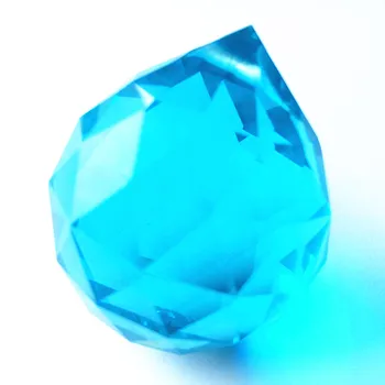 20шт 40 мм Великолепная Фактурная Люстра Aqua Crystal Маятниковая лампа Призмы Подвесные Подвески Шар Для Свадебного декора Бесплатная доставка
