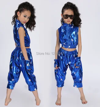 2020, Комплект одежды для джазовых танцев для мальчиков и девочек, Комплект одежды для сценических танцев, Детские Короткие штаны для выступлений в стиле хип-хоп, Костюмы для джазовых танцев