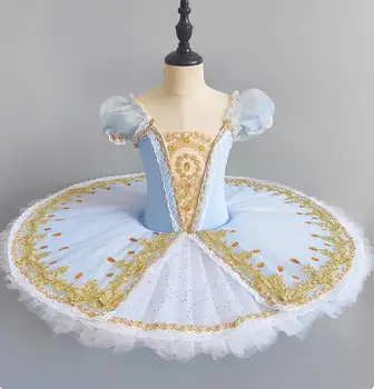 Детская газовая юбка-кортик, балетная юбка-лебедь, платье