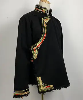 Китайское тибетское пальто, мужская зимняя куртка, толстый этнический стиль