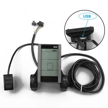 S830 36 В/48 В Водонепроницаемый ЖК-дисплей для электровелосипеда, измерительная панель для электровелосипеда, универсальные запчасти для велоспорта USB Opt
