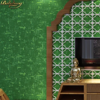 beibehang Модные простые зеленые обои для гостиной, ТВ-фон, магазин одежды, отель, парикмахерская, рулон обоев для спальни