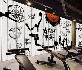 Пользовательские фото 3d обои Фитнес спорт баскетбол фон домашний декор гостиная 3d настенные фрески обои для стен 3 d