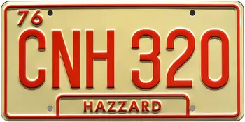 Знаменитые машины Dukes of Hazzard |Джорджия CNH 320 |Металлический номерной знак
