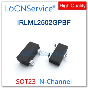 LoCNService 3000 шт. IRLML2502GPBF SOT23 N-канальный 20 В Высокое качество Сделано в Китае IRLML IRLML2502 2052 GPBF