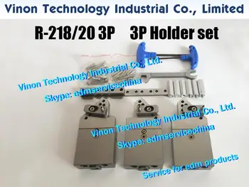 R-218/20 3P Набор держателей для электроэрозионной обработки проволоки, 3P набор держателей, 3P набор держателей, 3R-218S набор из трех держателей и крепежных деталей для обрезки проволоки