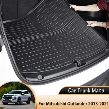 Автомобильный Вкладыш для багажника, Коврики для заднего багажника, Поддон для багажа, Водонепроницаемый Ковер для Mitsubishi Outlander GF GG 2013 ~ 2021 Аксессуары