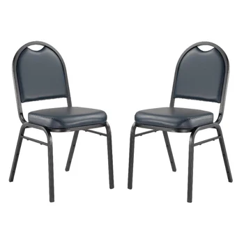 (Комплект из 2-х) NPS 9200 Series, стул с виниловой обивкой премиум-класса, сиденье темно-синего цвета, набор уличных стульев, мебель из ротанга