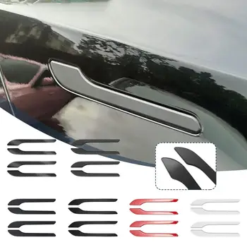 для Tesla Модель 3 Модель Y Автомобильная Дверная ручка Обертывание Декоративные наклейки 4 шт. Компл. Модификация ручки из АБС Пластика Комплект Prot Q3H3