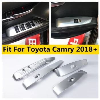Матовый держатель Дверной ручки Кнопка подъема окна, панель переключения, отделка, подходит для Toyota Camry 2018 - 2023 Аксессуары для интерьера