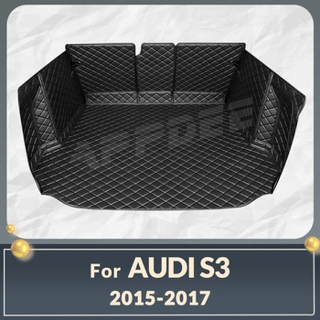 Автоматический Коврик для багажника с полным покрытием Audi S3 2015 2016 2017, накладка на багажник Автомобиля, Аксессуары для защиты салона Грузового лайнера
