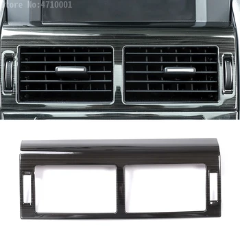 Центральная отделка вентиляционной рамы кондиционера из нержавеющей стали Черного цвета с матовой отделкой для Land Rover Discovery Sport 2015-2017