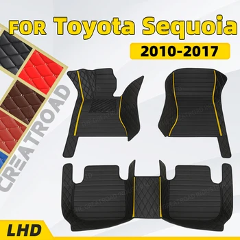 Изготовленные на заказ автомобильные коврики для Toyota SEQUOIA (Семь мест) 2010-2017 2012 2013 2014 2015 2016 автомобильные накладки для ног автомобильный ковер