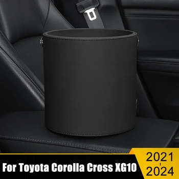 Для Toyota Corolla Cross XG10 2021 2022 2023 2024 Гибридный Универсальный Портативный Автомобильный Круглый Мусорный Бак Карманное Мусорное Ведро для Мелочей