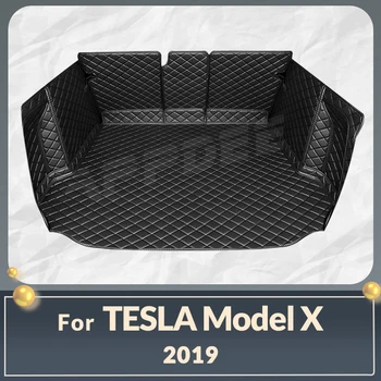 Автоматический коврик для багажника с полным покрытием Для Tesla Model X 6-Seat 2019, накладка для багажника, Аксессуары для защиты салона Грузового лайнера