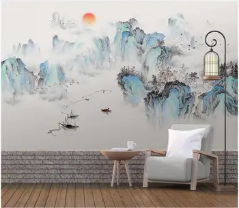 WDBH 3d фотообои на заказ фреска Абстрактный пейзаж китайской живописи домашний декор гостиная обои для стен 3 d