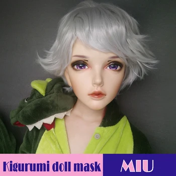 (MIU) Маска Кигуруми BJD из смолы с половиной головы для мальчиков, Косплей, ролевые игры в японском Аниме, кукольная маска для переодевания
