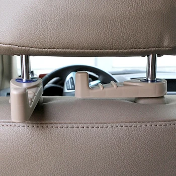 Крючок для Подголовника Задних сидений автомобиля, Прочный Высококачественный Пластиковый Пакет, Держатель для одежды