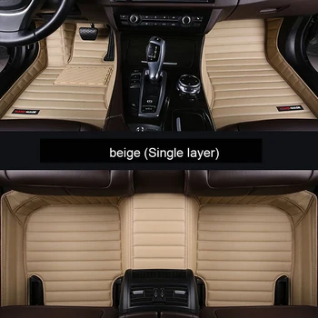 Изготовленный на заказ кожаный автомобильный коврик для Volkswagen vw polo passat b5 6 golf tiguan jetta touran touareg ID3 ID4 ID6