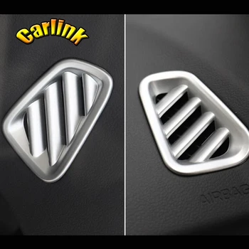 ABS Матовый / углеродное волокно для Hyundai Tucson 2019, автомобильное переднее Маленькое украшение для выхода воздуха, отделка, Аксессуары для стайлинга автомобилей, 2 шт.