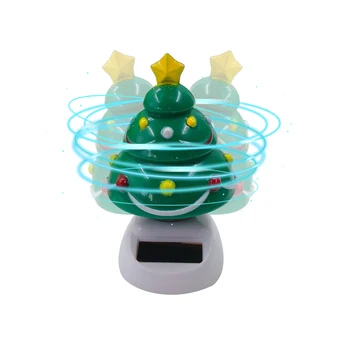 Игрушки для танцев на солнечных батареях, качающаяся Рождественская елка, инновационная энергосберегающая рождественская танцующая кукла для автомобиля и дома
