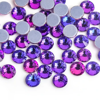 Новые фиолетовые бархатные стразы с кристаллами AB Better DMC, стразы для горячей фиксации, стеклянные стразы, исправление Железа на стразах, украшения для шитья и ткани