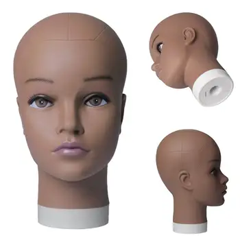 Мягкий держатель головы для лысого манекена из ПВХ для изготовления париков для укладки волос и демонстрации шляп, тренировочный манекен для косметологии, тренировочная голова