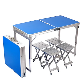 Портативный уличный стол, Складной Многофункциональный Легкий стол с табуреткой, Обеденный стол для кемпинга, Бытовой Простой набор из стола и стула