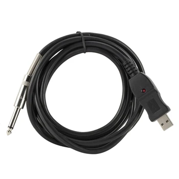 3-метровый USB-гитарный кабель, Басовые кабели Подключаются к аудиокабелю 6,35 мм