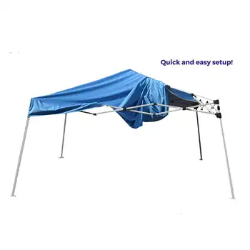 выдвижная палатка с навесом 10 x 10, переносная палатка с мгновенным откидыванием ножек и сумкой для переноски, синяя