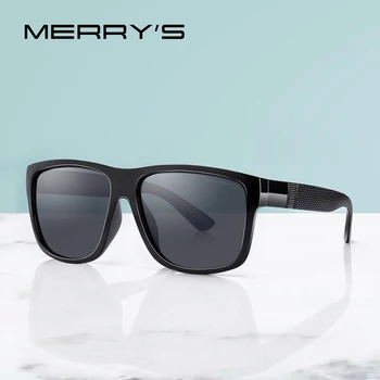 MERRYS DESIGN Мужские классические поляризованные солнцезащитные очки, мужские винтажные квадратные солнцезащитные очки с защитой UV400 S3008