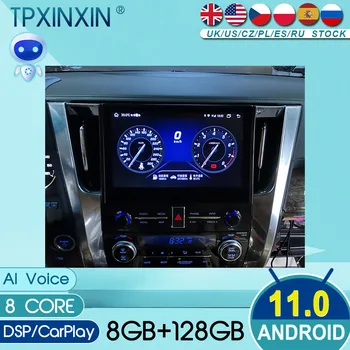Для TOYOTA Alphard 30 Vellfire 30 2015-2020 Аудио 2 din Android-приемник в стиле tesla, автомобильный мультимедийный DVD-плеер GPS
