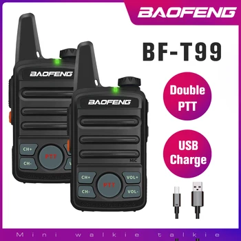 BAOFENG T99 Мини Двухстороннее Радио BF-T1 Walkie Talkie bf t1 UHF Портативное Любительское радио Детские Игрушки Ручной FM-Трансивер USB зарядка