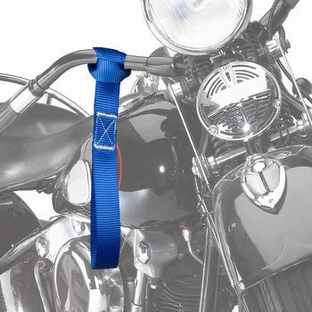 1ШТ Синие 30,5x2,5 см мягкие ремни с петлей для буксировки с храповым механизмом, грузовой квадроцикл UTV, мотоцикл 600 фунтов