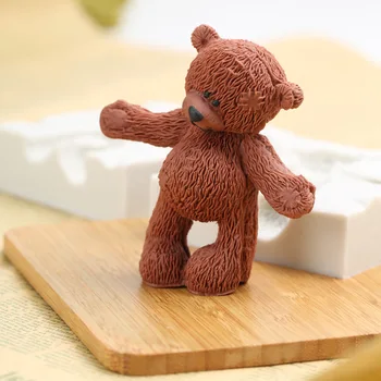 Форма для большого Медведя, Силиконовая форма для Дня Рождения, инструмент для украшения торта с помадкой, формы для выпечки шоколада Gumpaste Sugarcraft