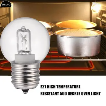 Лампа для духовки E27 40 Вт, лампы для микроволновой печи 220 В, Термостойкие 500 Градусов Для витрины, Лампочка для тостера