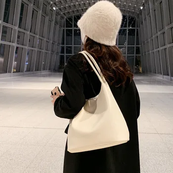 Новая простая, повседневная, универсальная, однотонная, модная, новая женская сумка