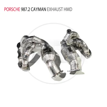 Выпускной коллектор HMD High Flow Downpipe для Porsche 987.2 Cayman Boxster с коллектором каталитического нейтрализатора Без патрубка